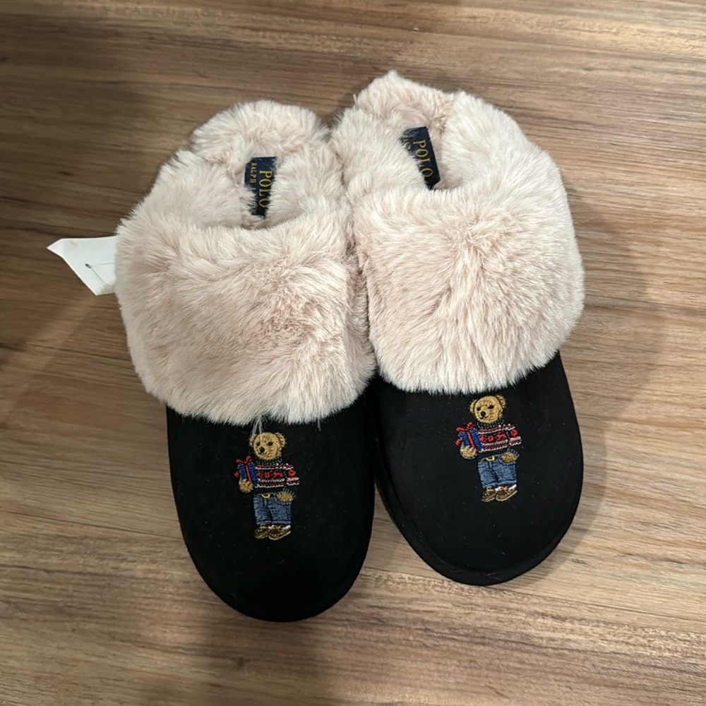 Polo ralph lauren bear slippers